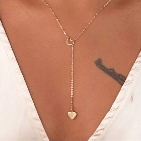 XX Jewelry - DARLING Heart Shaped Y-Shaped Pendant Necklace